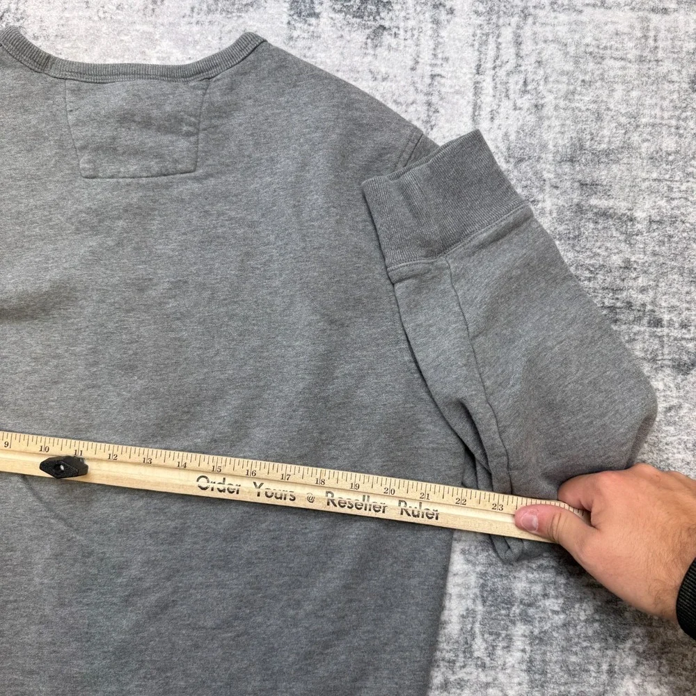Banana Republic Sweatshirt Mens Large Gray Safari Elephant Heritage Terry Crew